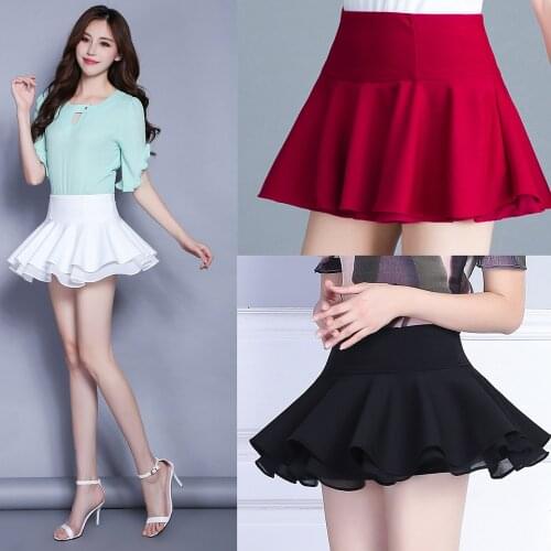 Shorts Frill Soft And Comfortable Skorts High Waisted Shorts Solid Color Sexy Mini Skirt Womens Layered Ruffled Skirt skirts