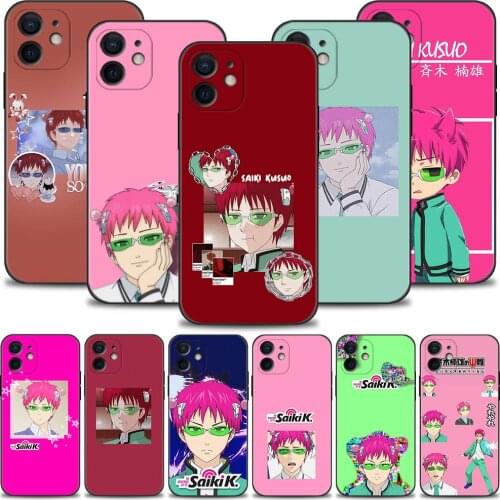 Silicone Case For iPhone 12 11 Pro Max 12 Mini X XR XS Max 7 8 6s Plus SE 2020 Shockproof Cover The Disastrous Life Of Saiki K