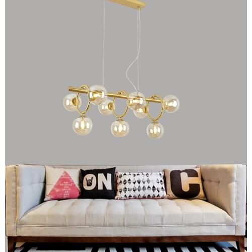 Modern Amber Glass LED Pendant Light Bubble Ball Chandelier Ceiling Lamp Lighting Fixture LED Suspension Lamps PA0499