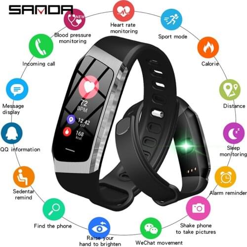 Sport Multi-function Smart Watch Wristband Call Reminder USB Clock Men Watch Heart Rate Monitor Call Reminder Alarm Wrist band