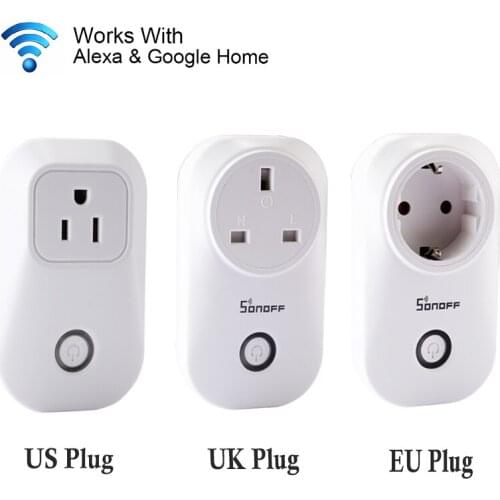 WiFi Smart Power Plug Socket Wireless Remote Control Timer Power Switch with Alexa and Google Home, Support iOS and Android