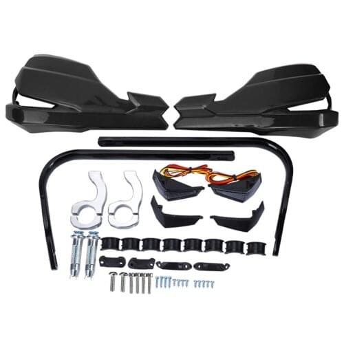 1Pair 22mm 25mm 28mm Universal Motorcycle Hand Handlebar Handle Bar Guards LED Handguard Turn Signal Lamp For Honda KTM Suzuki