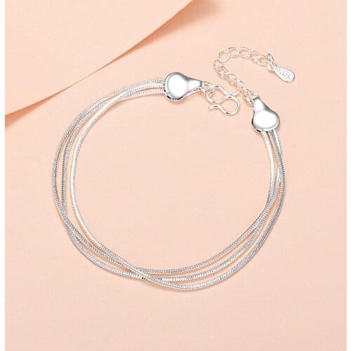 925 Sterling Silver Womens Bracelets On Hand Charm Bracelet For Girls Luxury Party Jewelry Gifts