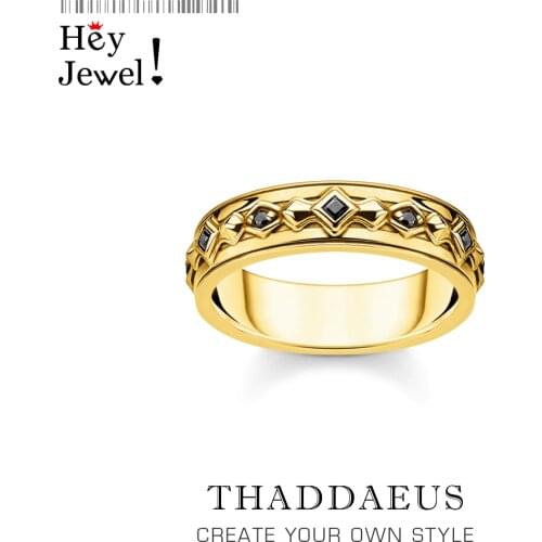 Golden Geometric Ring,Europe Fine Jewelry For Lover,2021 Summer Brand New Vintage Gift In 925 Sterling Silver,Super Deals