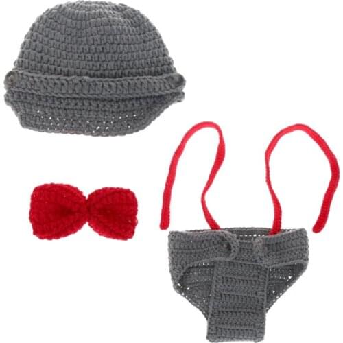 1 Set Baby Costume Suspender Hat Trousers Bowknot Tie Cosplay Cute Funny Clothin