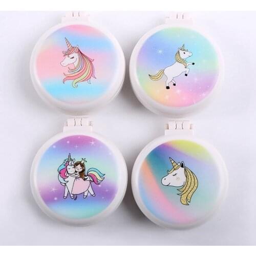 1 Pc New Makeup Comb Hair Brush Pro Styling Tool Portable Mini Folding Comb Airbag Massage Round Travel Hair Brush With Mirror