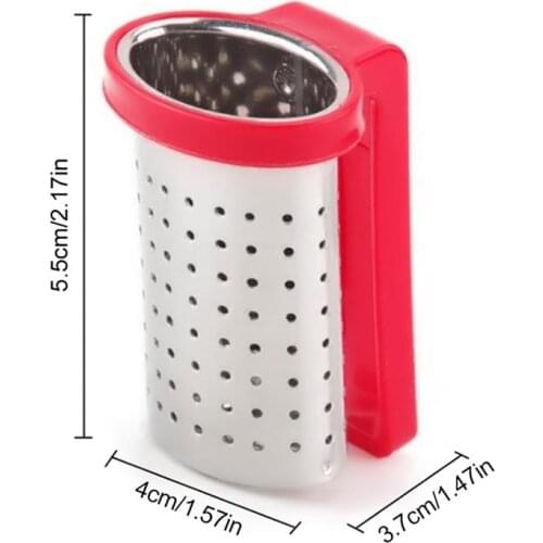1PCS Stainless Steel Clip On Tea Infuser Loose Tea Filter Tea Leaf Strainer Reusable Tea Infuser Kitchen Gadgets Tea Accessories