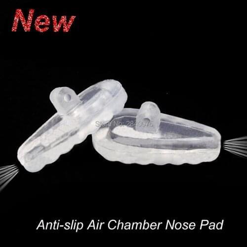 10Pairs(20pcs)AntiSlip 14mm super soft Air Chamber Silicone Nose Pads for optical Eyewear Glasses Accessories Screw-in