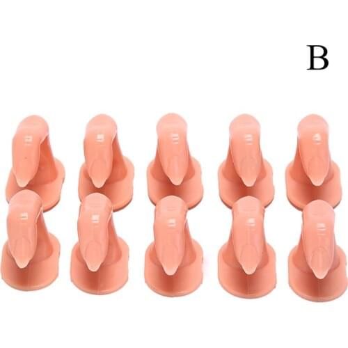 10 Pcs/Set Practicing Display False Tips Finger Hand Model Trainer UV Gel Polish Manicure Tool Durable Nail Art Training