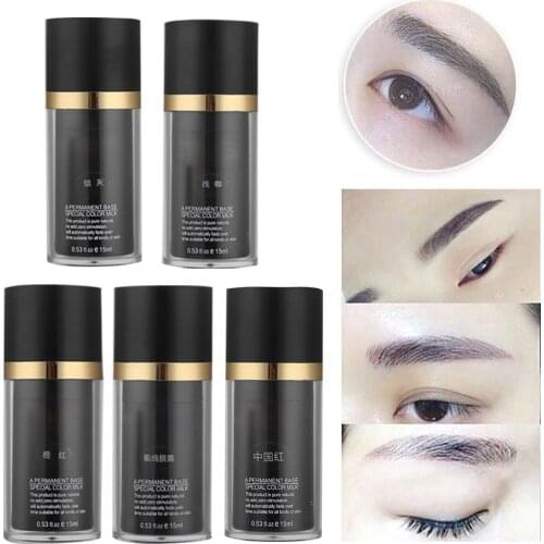 15ML Professional Natural Plant Tattoo Ink Safe Semi-pernament Makeup Lip Eyebrow Eye Tattoo Pigment Longlasting Ink Supplies