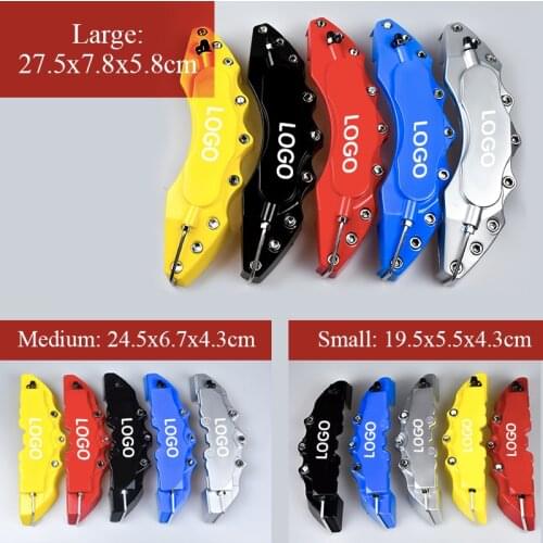 2Pcs S/M/L Size ABS Car Auto 3D Disc Brake Caliper Cover Car Styling For MITSUBISHI Aerobus Mini Cab Aero king Mirage Turbo