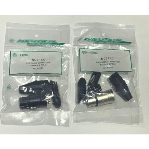 20Pcs/lot 10PCS NC3MXX & 10PCS NC3FXX NEUTRIK Male and female A set 3 Pin XLR Connector original Christmas Party Good voice