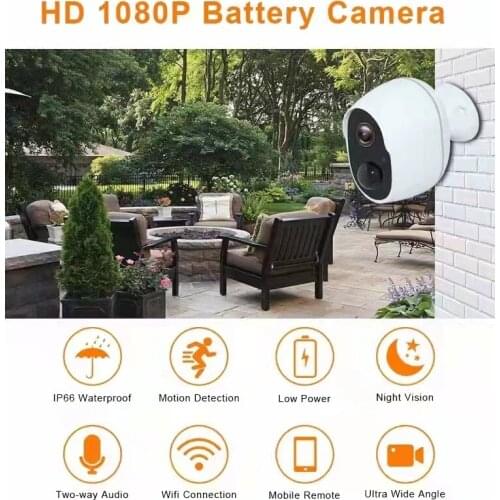 2MP 1080P Tuya APP Wire-Free Motion Detection Intercom IP Camera Low Comsunption Battery Power Home Security CCTV Monitor