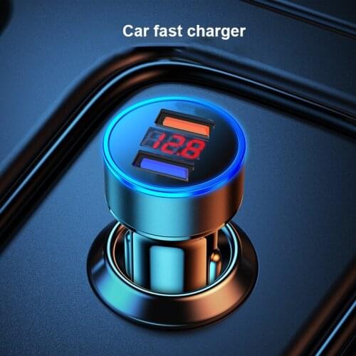 3.1A Dual USB Cigarette Lighter 2 Port LED Display 12-24V Fast Car Charger Power Adapter Car Styling For Quick Charge