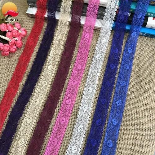 3cm S1586 new high quality floral stretch lace ribbon lace trim Diy for sewing garments African fabrics