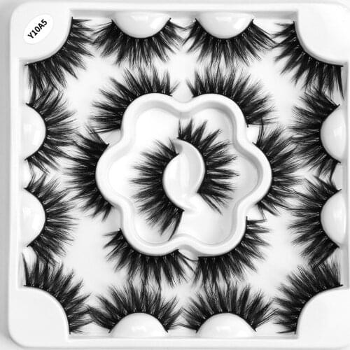 7/10 pairs Volume Mink Eyelashes 3d Mink Hair Eyelashes Long Makeup 3d Faux Natural Fake Lashes Extension False Eyelashes