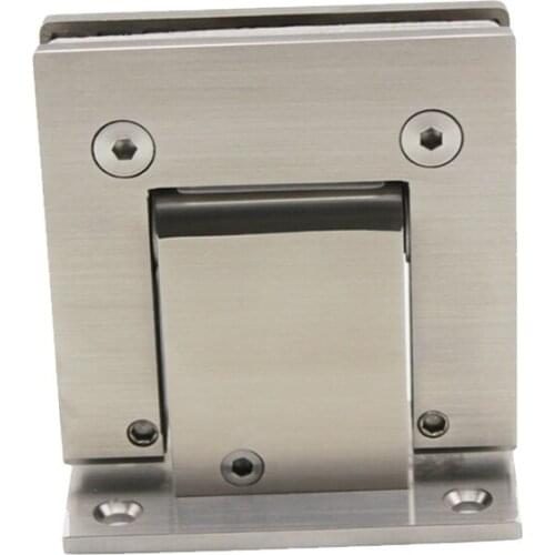 90 Degree Wall To Glass Hydraulic Buffer Shower Door Hinge Self Closing Soft Close Function 8-12MM Glass Clamp