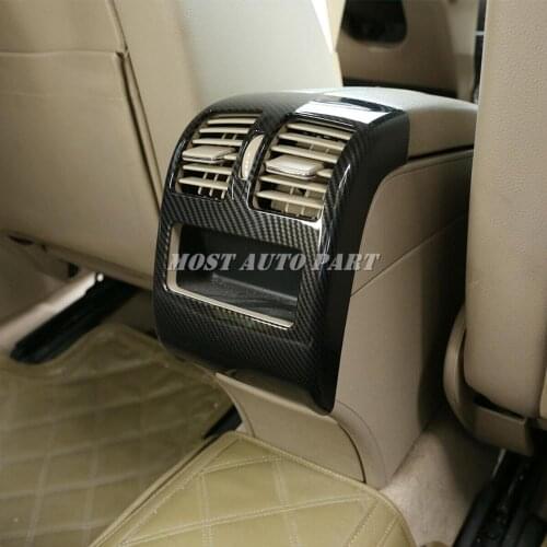 ABS Carbon Fiber Look Interior Rear Air Outlet Vent Cover Trim For Mercedes Benz GLK X204 200 300 350 360 Class 2008-2014