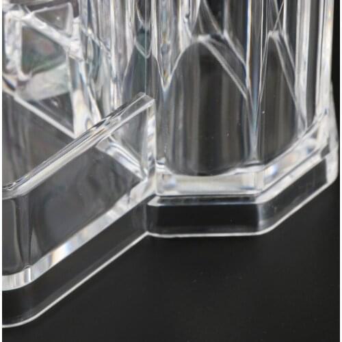 Acrylic Bathroom Office Accessories Organizer- 3 Compartment Cosmetic Organizer For Jewelry Makeup Brush Lipstick Pens Pencils