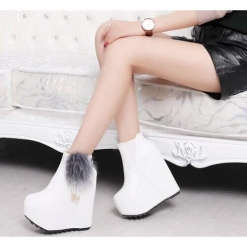 2019 Winter Women Snow White Boots Woman Winter Boots Women Fashion Ankle Boots Warm Fur Womens Shoes Brand Shoes
