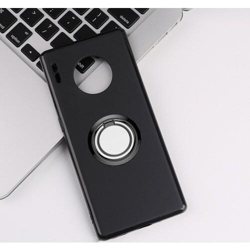 For Huawei Mate 30 / MATER30 Pro Back Ring Holder Bracket Phone Case Cover Phone TPU Soft Silicone Cases ON Huawei Mate 30Pro