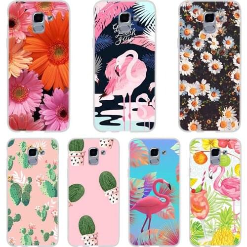 Phone case For Samsung Galaxy J6 J4 J8 Plus J7 2018 J3 J5 J7 Prime Pro 2017 2016 Covers Flower Daisy Plant Cactus