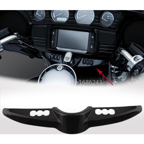 Black Batwing Switch Panel Accent Dash For Harley Touring FLHX 14-17 Electra Glides Street Glide Tri Glides Motor Accessories