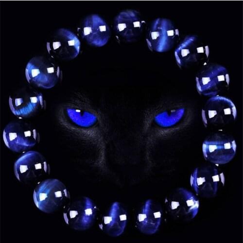 Dropshipping bracelet Deep Blue Tiger Eye Bracelets For Men Women AAA Natural Stone Bracelet Yoga Unisex Jewelry Gifts