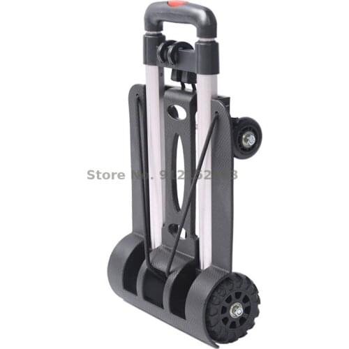 Two-wheeled Shopping Cart, Portable Grocery Shopping Cart, Small Cart, Waterproof Trolley, Foldable Small Trailer, Environmental