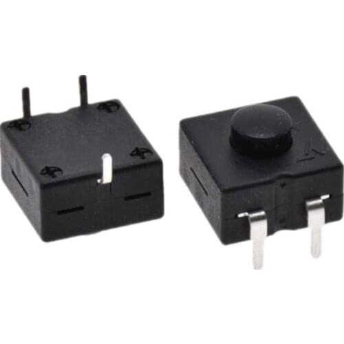 10PCS Double Row Vertical LED flashlight switch 3pins ON-ON-OFF 12*12 ultra-thin 213BS