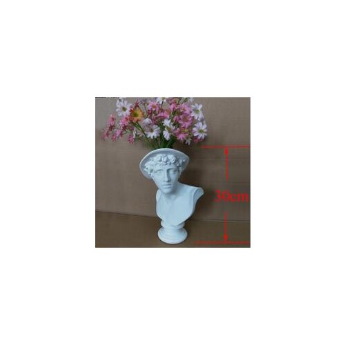 NORDIC CREATIVE RESIN VASE HUMAN HEAD SCULPTURE AVATAR FLOWER ARRANGEMENT DAVID VENUS GREEK MYTHOLOGY MODERN HOME DECORATION