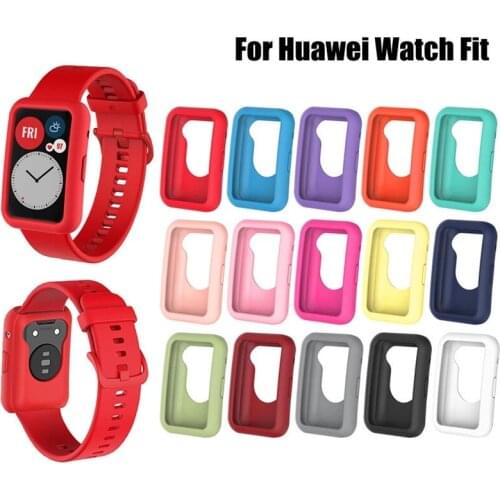 Soft Protector Case Cover For Huawei Watch Fit Edge Frame Shell Protect Bumper For Huawei Smart Watch Fit Silicone Case