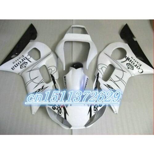 Dor-hot sales white black fairings YZF R6 600 98 99 00 01 02 fairing kit YZF R6 1998-2002 1998 1999 2000 2001 2002 D