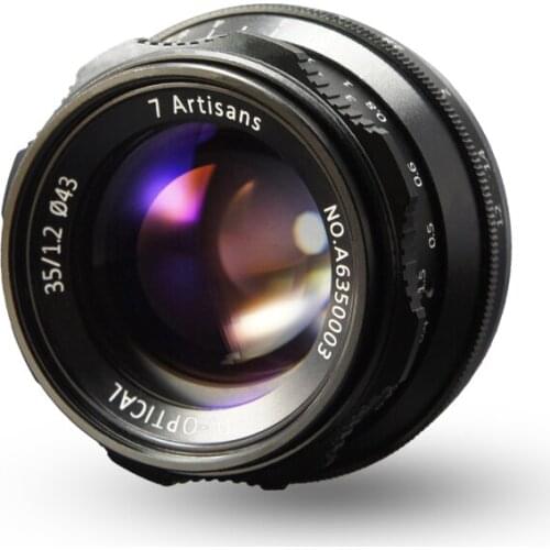 7artisans 35mm F1.2 Manual Focus Prime Lens for Sony E Mount A6500 A7RIII A7III/M4/3 GH5 E-M10/Canon EOS M6 M50/Fuji X-T2 X-T3