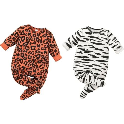 BInfant aby Girls Boys Footed Pajamas, Cute Animal Pattern Long Snap-Up Footies Jumpsuits Spring Autumn Outfits