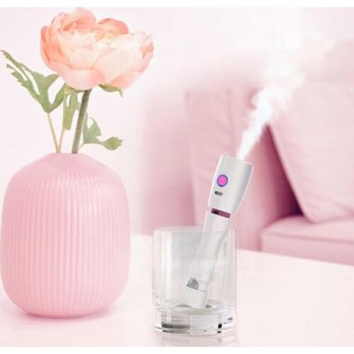 Portable Mini Home USB Rechargeable Air Humidifier A-roma Diffuser Mist Sprayer Elegant humidifier Face Steamer Hydrates skin