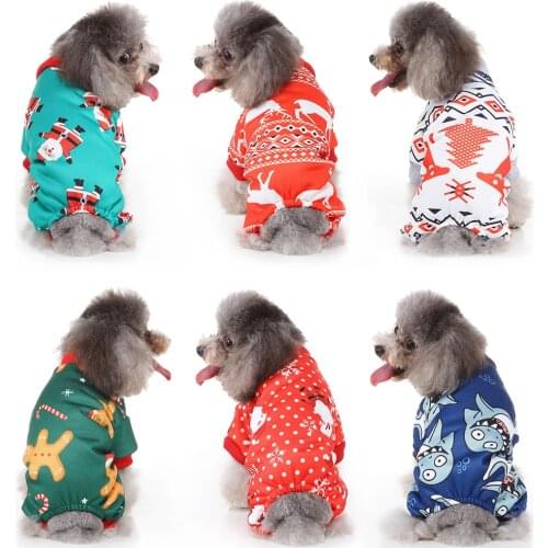 Christmas Pet Dog Clothes Cute Pajamas Vest for Small Dog Winter Christmas Festival Cat Clothes Vest Pet Clothes for Halloween 3