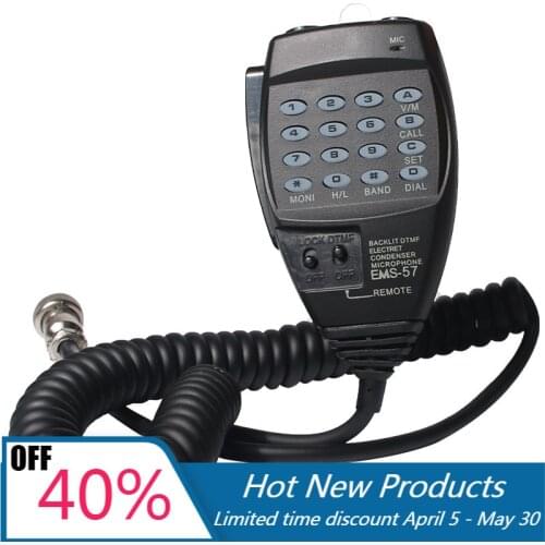 2021 Hot EMS-57 8pin DTMF Handheld Speaker Mic Microphone For Alinco HF/Mobile DX-SR8T DX-SR8E DX-70T DX-77T walkie talkie