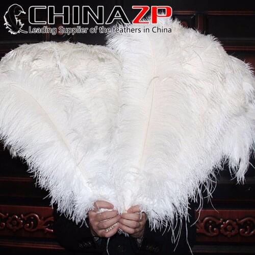 CHINAZP Factory 50-55cm(20-22inch) Length Wholesale 50pcs/lot Good Quality White Ostrich Feathers Wedding Table Decoration