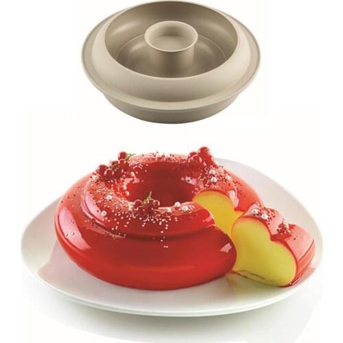 1PC New Nonstick Silicone Mold Large Size Round Mousse Dessert Microwave Safe Cake Decorating Moulds