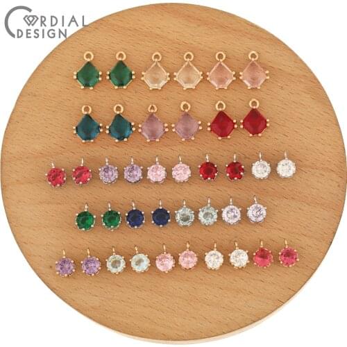 Cordial Design 10Pcs DIY Making/Jewelry Accessories/Multicolor/CZ Charms/Jewelry Findings Componentse/Hand Made/Earrings Pendant