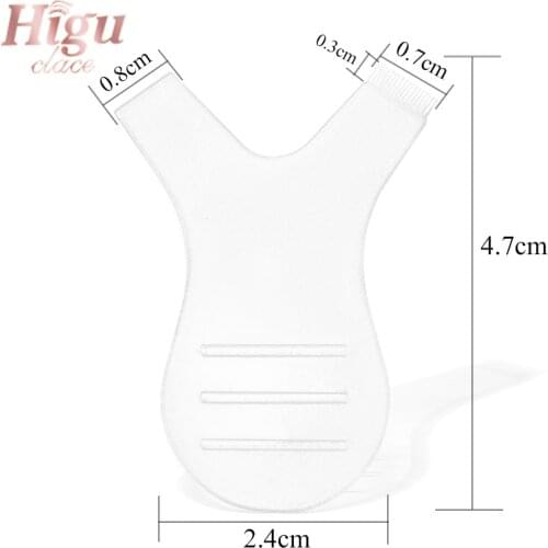 10Pcs Grafting Eyelash Silicone Eyelashes Lift Lifting Curler Mini Y Shape Eyebrow Clean Up Brush Beauty Makeup Tool Higuclace