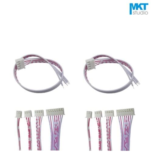 100Pcs 10cm Single XH2.54 Header AWG26 Red White Wire Cable 2P 3P 4P 5P 6P