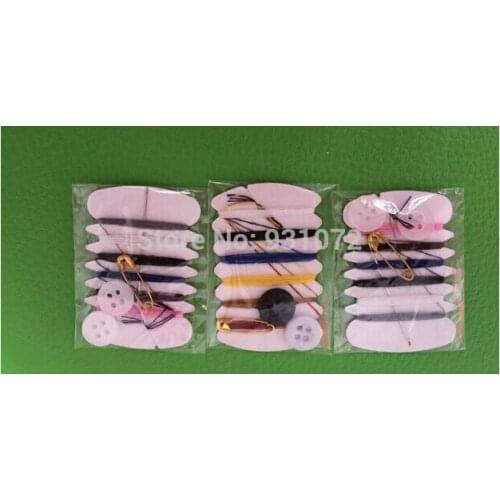 2018 New arrived 2500pcs/lot mini sewing kit / travel sewing kits embroidery needlework six threads sewing kit mending kit