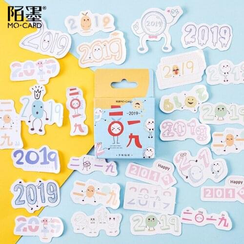 2019 new year Mini Paper Sticker Decoration Diy Ablum Diary Scrapbooking Label Sticker Kawaii Stationery