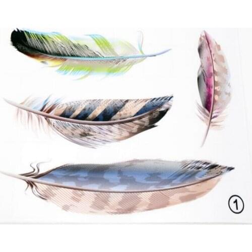 3D transparent painting reflective car Creative feather sticker