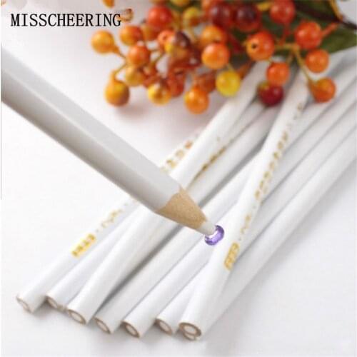 5pcs/set Wood Handle Nail Art Design Dotting Pen Adsorb Rhinestones Gems Decorations Stick On Nails Manicure Tools