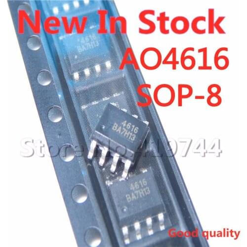 5PCS/LOT AO4616 SOP-8 4616 SOP8 N+P channel 8.1A 30V MOS field effect tube In Stock NEW original IC