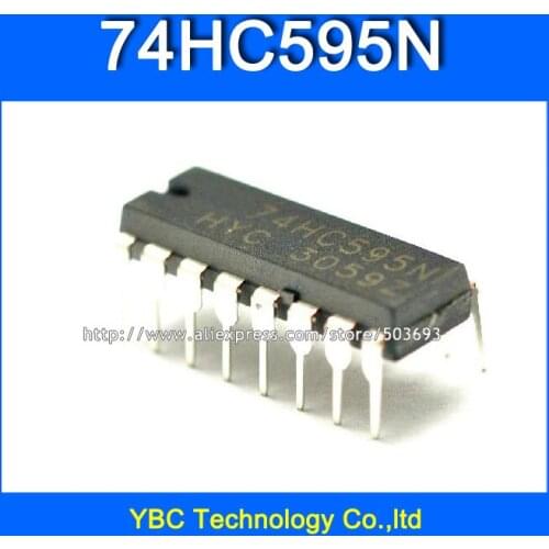50pcs/lot DIP 74HC595N 74HC595 8 Input/Output / Parallel Output DIP-16 Logic IC 74 Series