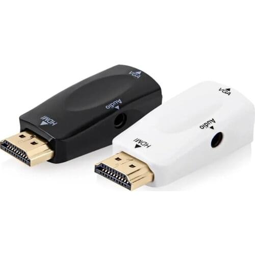 HDMI to VGA Converter Adapter 1080P Gold-Plated HDMI Male to VGA Female Adapter For Desktop, Laptop, Monitor, Projector, HDTV
